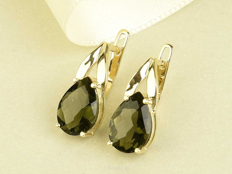 Vltavain drop earrings 5.55g Au 585/1000 14 carats