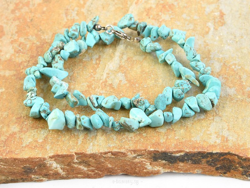 Necklace stone pieces - bright turquoise