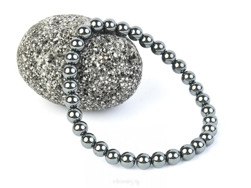 Bracelet beads 6mm - Hematite