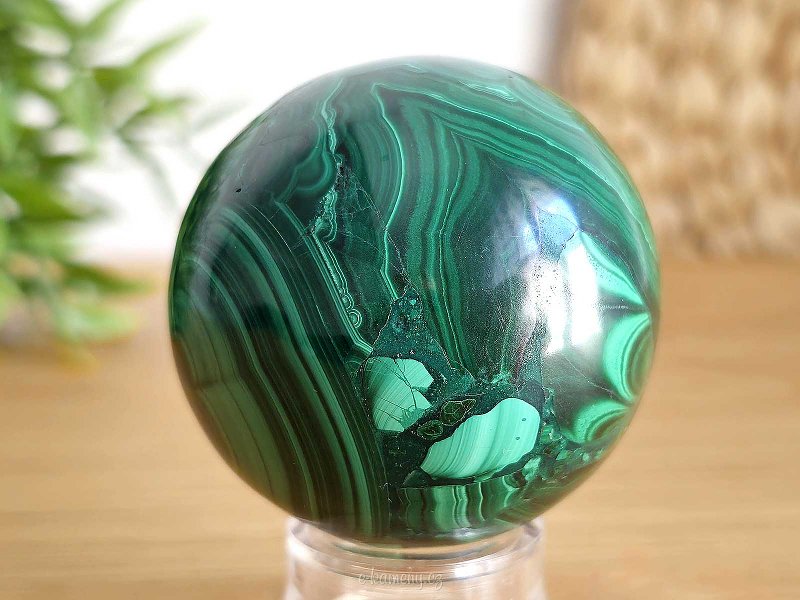 Malachite ball with a diameter of 5.3 cm