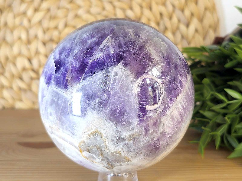 Amethyst stone in the shape of a ball with a diameter of 10.6 cm