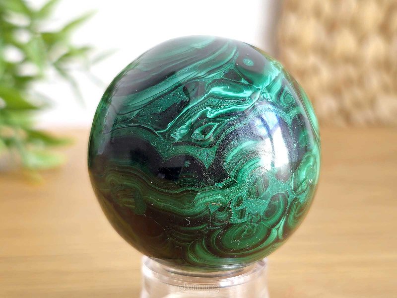 Malachite ball with a diameter of 5.2 cm