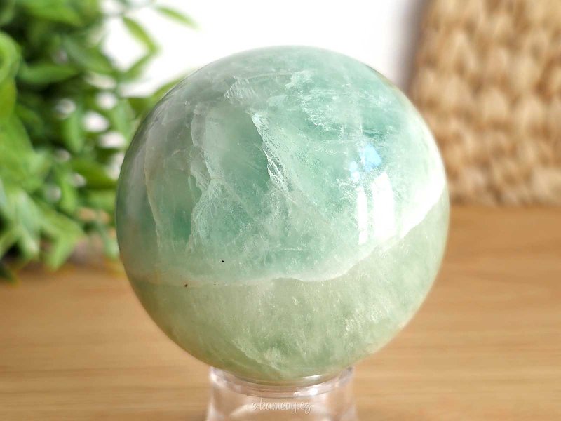 Fluorite stone in the shape of a ball with a diameter of 6.4 cm