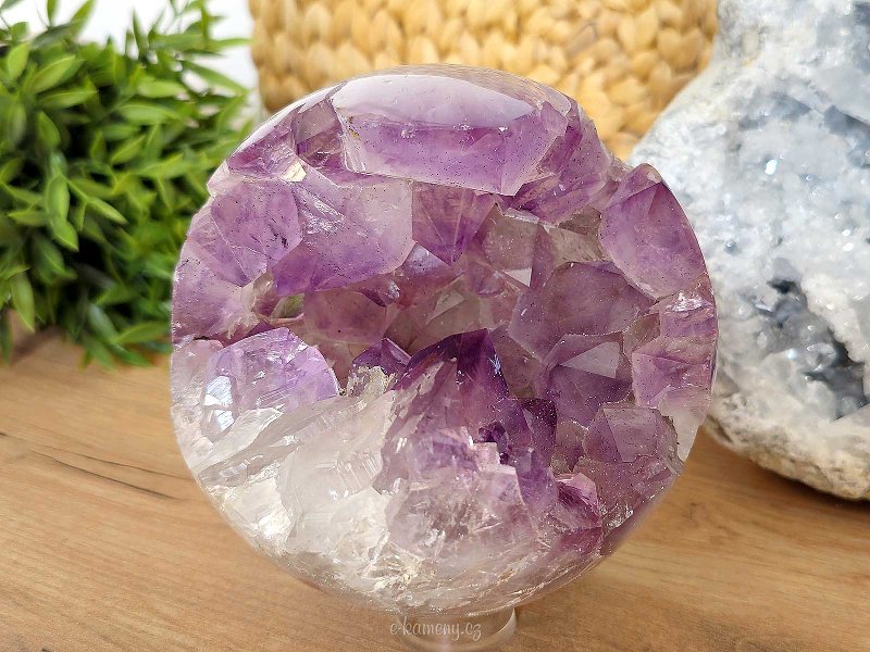 Amethyst stone in the shape of a ball 2062 grams