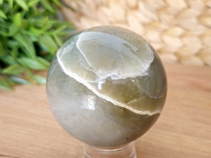 Adular shrimp stone in the shape of a ball 359 grams