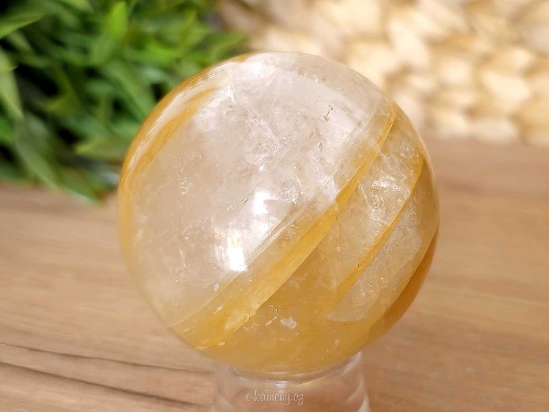 Crystal stone with limonite in the shape of a ball 281 grams