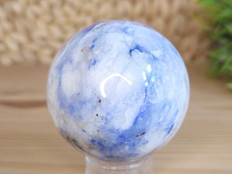 Sodalite stone in the shape of a ball 274 grams