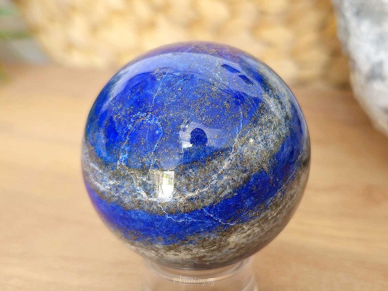 Lapis lazuli stone in the shape of a smooth ball 269 grams