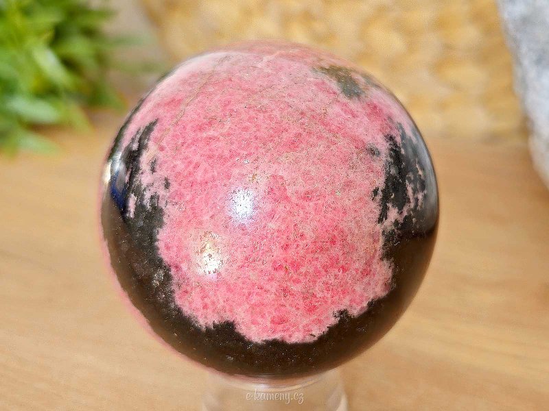 Rhodonite stone in the shape of a ball 528 grams