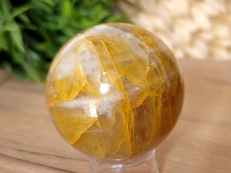 Crystal stone with limonite in the shape of a ball 248 grams