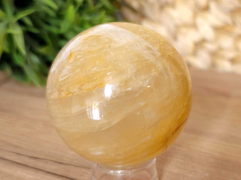 Crystal stone with limonite in the shape of a ball 305 grams