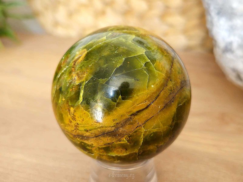 Green opal stone in the shape of a ball 238 grams