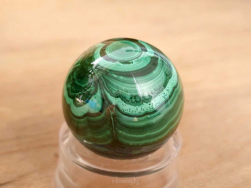 Malachite stone in the shape of a ball 40 grams