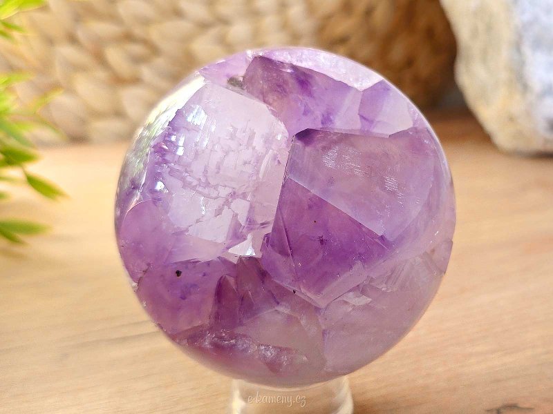 Amethyst stone in the shape of a sphere 583 grams