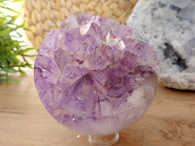 Amethyst stone in the shape of a ball 1448 grams