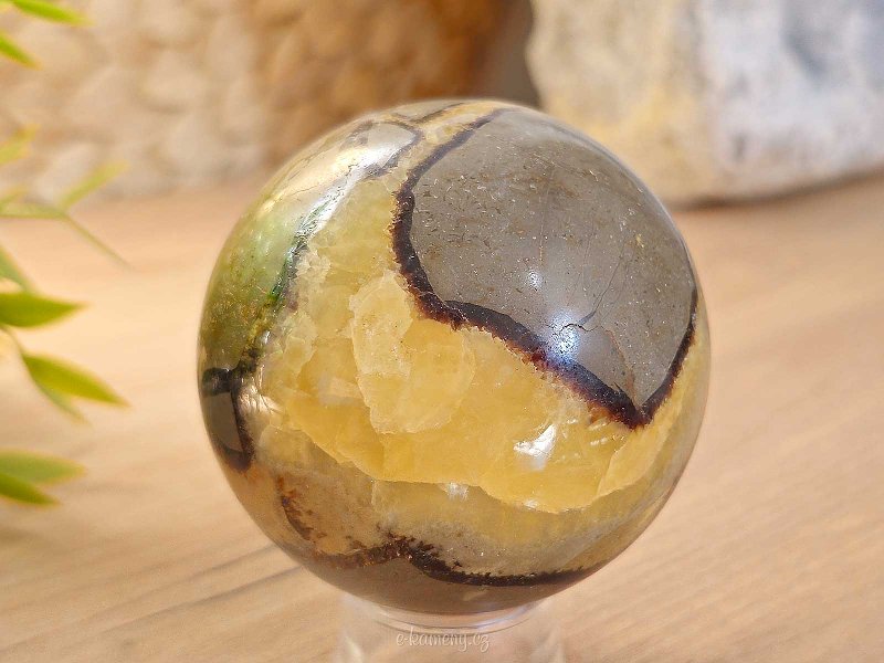 Septaria stone in the shape of a smooth ball 369 grams