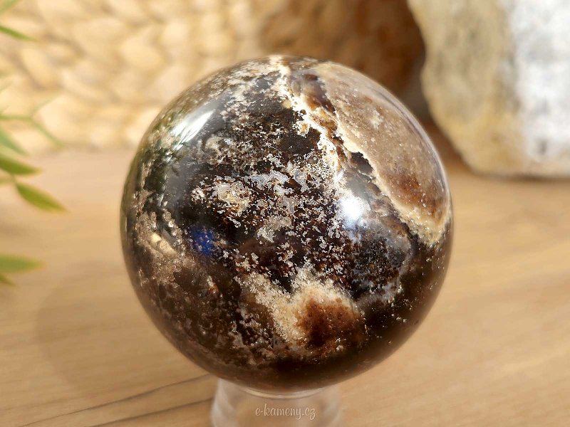 Dark opal stone in the shape of a sphere 430 grams