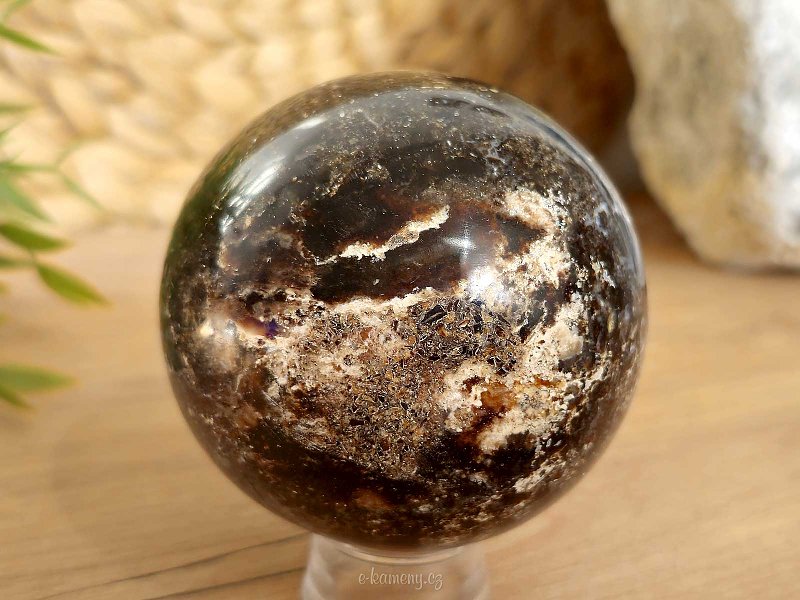 Dark opal stone in the shape of a ball 436 grams