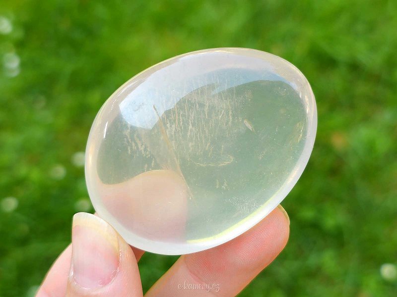 Polished girasol stone from Madagascar 67 grams