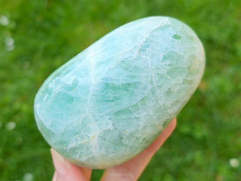 Smooth stone green fluorite 359 grams