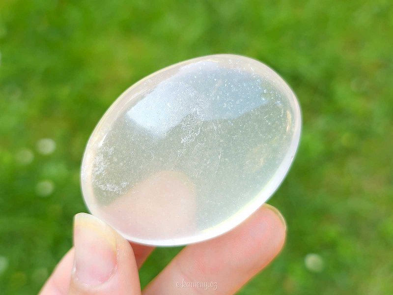 Polished girasol stone from Madagascar 76 grams