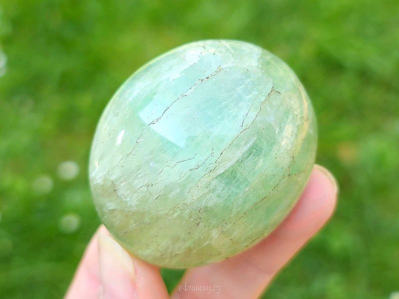 Smooth stone green fluorite 111 grams