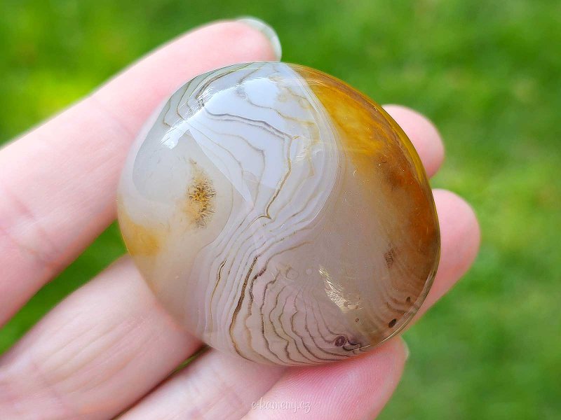 Smooth sardonyx agate stone 70 grams