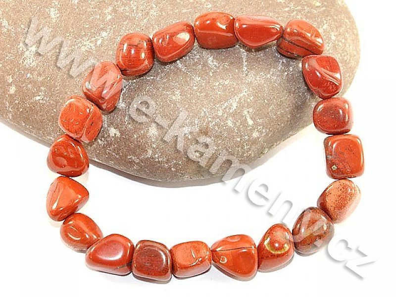 Red jasper bracelet in the shape of stones