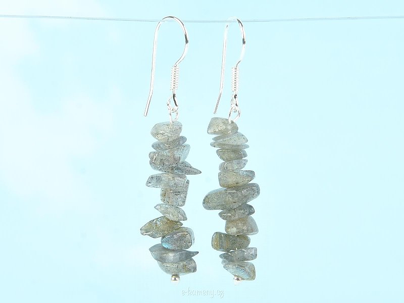 Earrings made of stone labradorite Ag