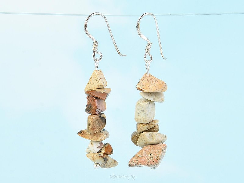 Earrings made of jasper stone image Ag