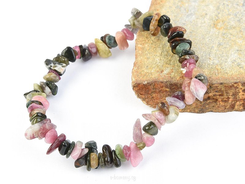 Bracelet pieces of stones - tourmaline mix