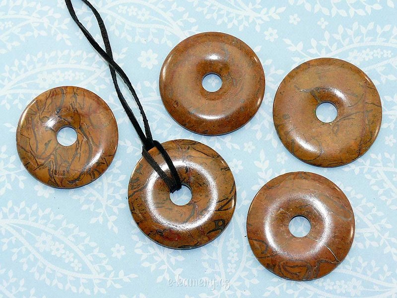 Archaic jasper pendant donut maxi