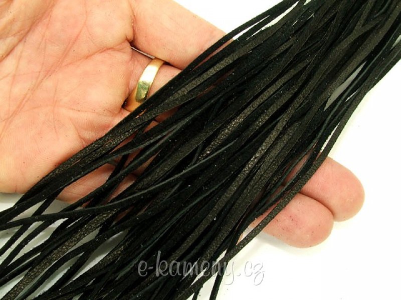 Black leather - strap (90 cm)