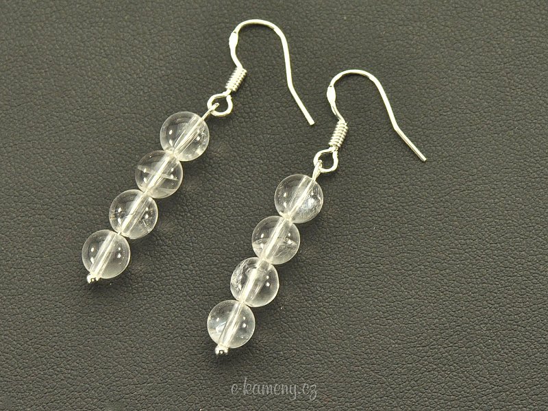 Ball earrings crystal clear