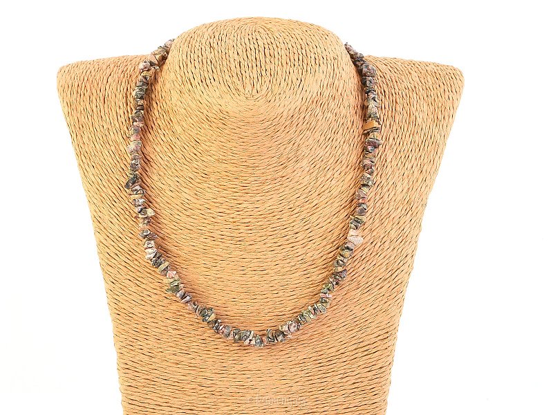 Necklace pieces of stones - jasper leopard