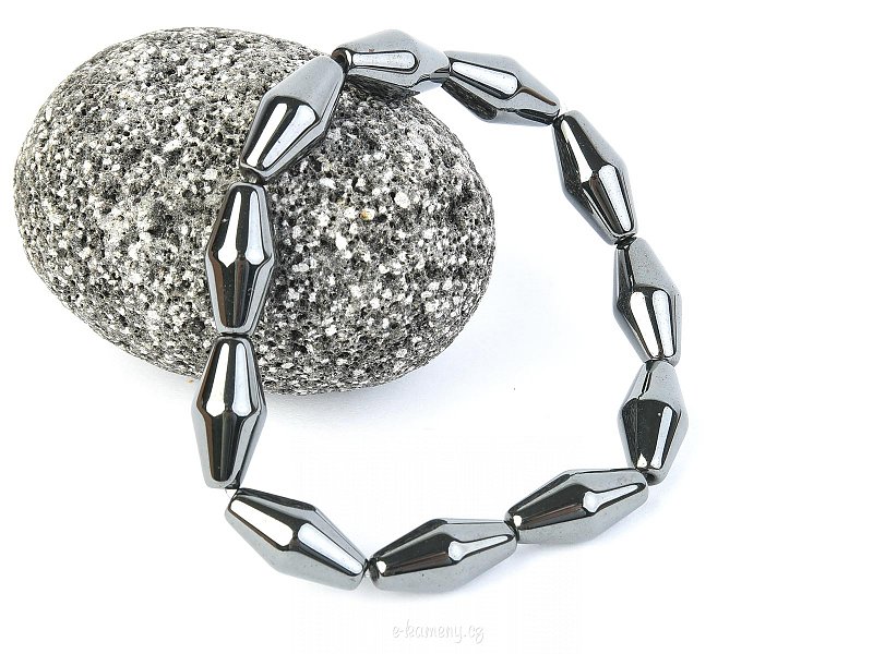 Garnet bracelet - Hematite
