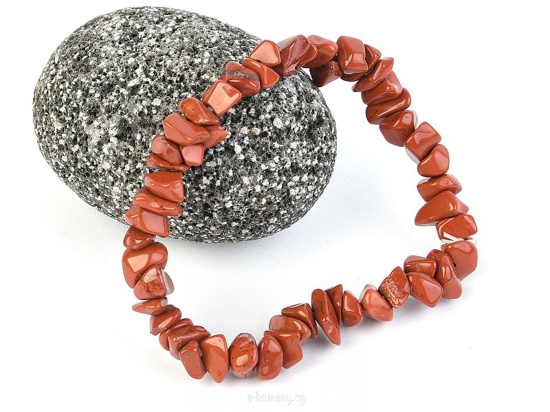 Bracelet pieces of stones - Red Jasper