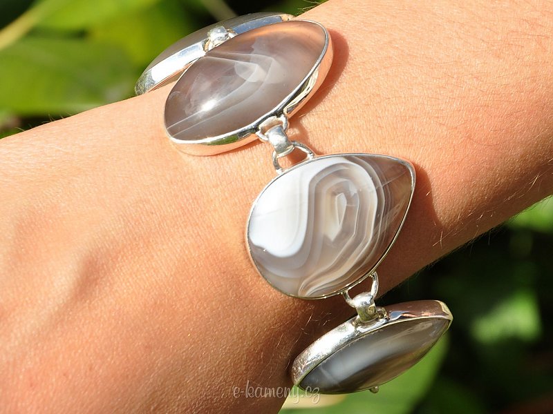 Agate silver bracelet Ag 925/1000 TYP185
