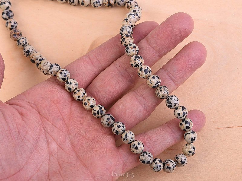 Dalmatian jasper necklace 45 cm