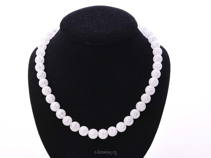 Pearl effect necklace of crystal beads 50 cm