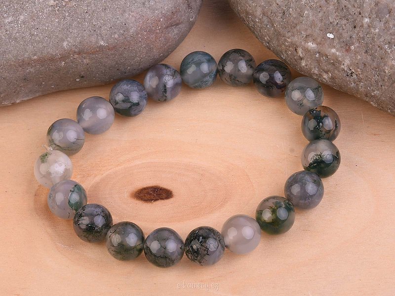 Moss agate beads bracelet