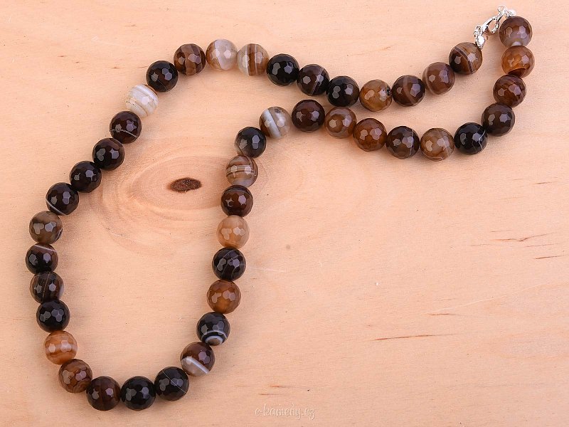 Agate necklace + sardonych polished marbles