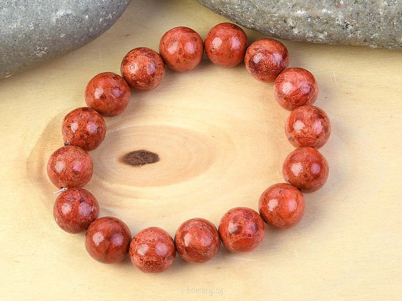 Mushroom coral beads bracelet