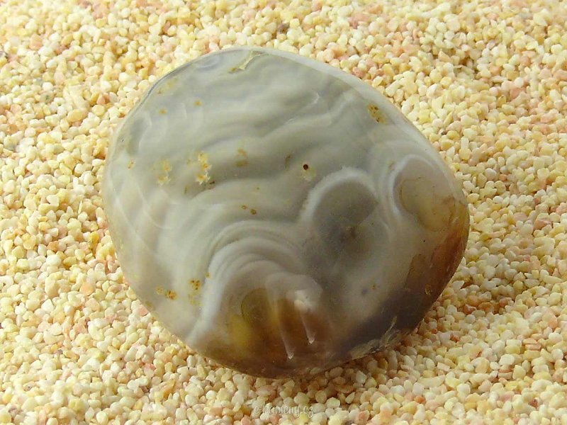 Agate peříčkový smooth stone 26 g