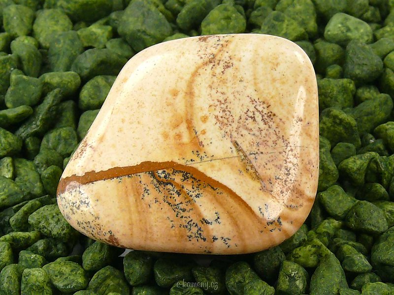 Jaspis obrázkový hladký kámen 37g