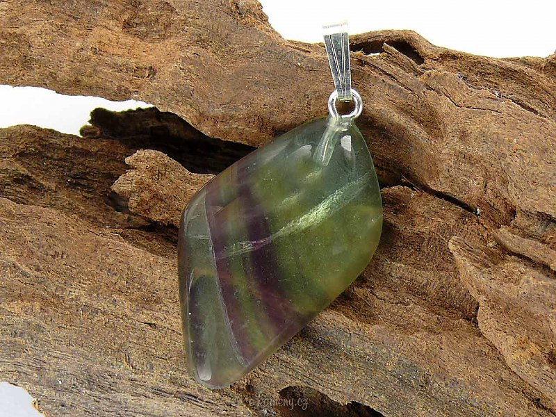 Pendant with fluorite Ag handle 39 mm