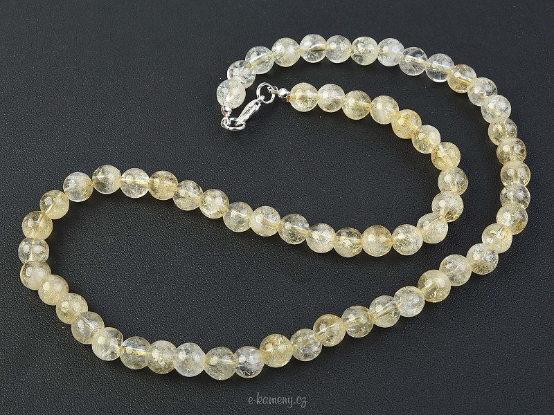 Necklace of citrine beads 50 cm