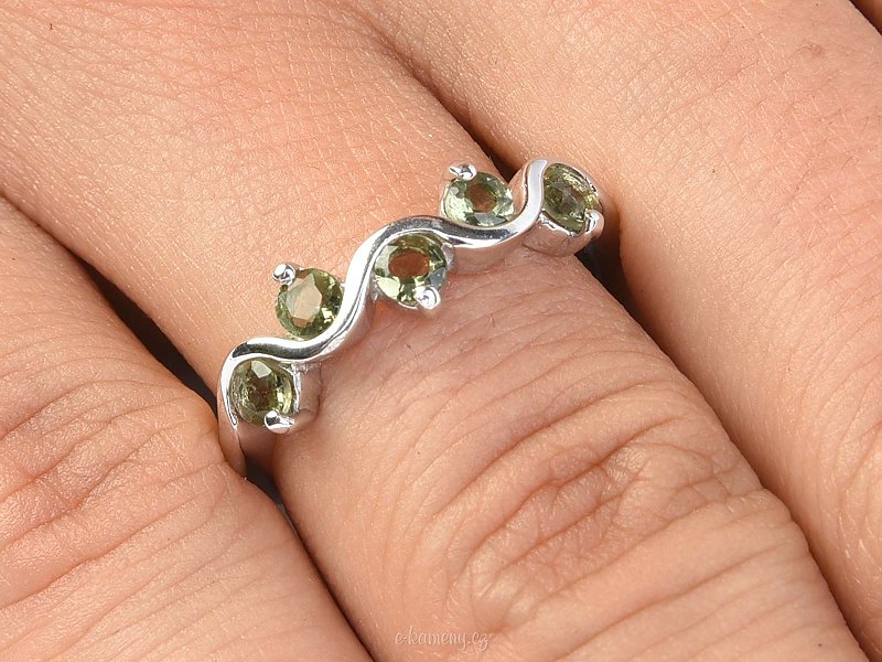 Vltavín prsten Ag 925/1000 3mm