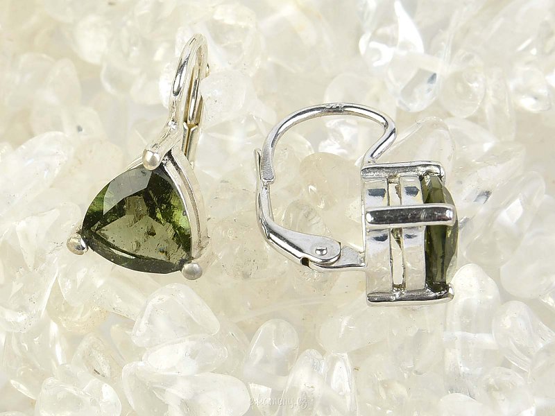 Crystal earrings cut Ag 925/1000 + Rh