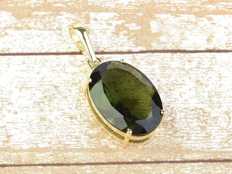 Oval pendant gold plated Au 585/1000 14K 3.96g